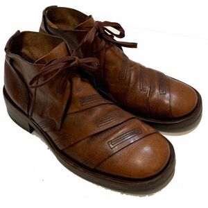 9 / Aketohn Men's Brown Leather Shoes